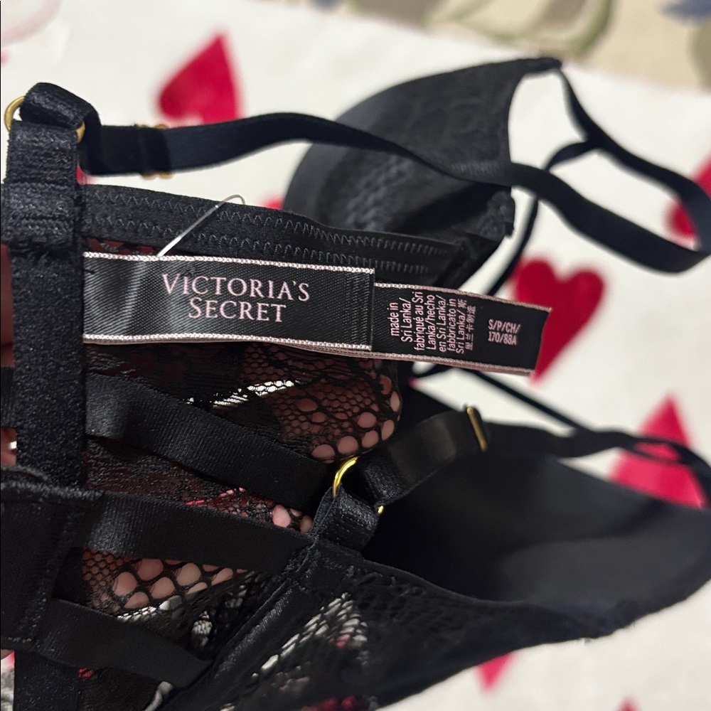 Victoria’s Secret Black Lace Bodysuit, Teddy, push-up lingerie, thong, small - Picture 9 of 9